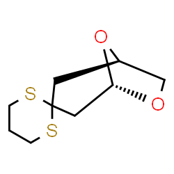 ChemSpider 2D Image | (1R,5S)-Spiro[6,8-dioxabicyclo[3.2.1]octane-3,2'-[1,3]dithiane] | C9H14O2S2