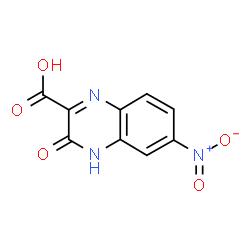 ChemSpider 2D Image | 6-nitro-3-oxoquinoxaline-2-carboxylic acid | C9H5N3O5
