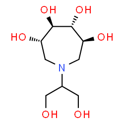 ChemSpider 2D Image | (3S,4R,5R,6S)-1-(1,3-Dihydroxy-2-propanyl)-3,4,5,6-azepanetetrol | C9H19NO6