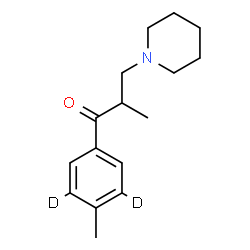 ChemSpider 2D Image | 2-Methyl-1-[4-methyl(3,5-~2~H_2_)phenyl]-3-(1-piperidinyl)-1-propanone | C16H21D2NO