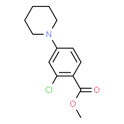 ChemSpider 2D Image | Methyl 2-chloro-4-(1-piperidinyl)benzoate | C13H16ClNO2
