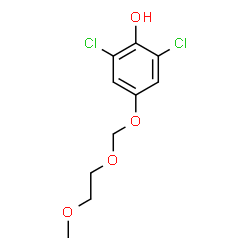 ChemSpider 2D Image | 2,6-Dichloro-4-[(2-methoxyethoxy)methoxy]phenol | C10H12Cl2O4