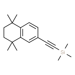 ChemSpider 2D Image | Trimethyl[(5,5,8,8-tetramethyl-5,6,7,8-tetrahydro-2-naphthalenyl)ethynyl]silane | C19H28Si