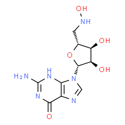 ChemSpider 2D Image | 5'-Deoxy-5'-(hydroxyamino)guanosine | C10H14N6O5