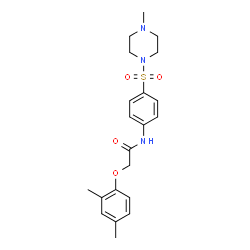 ChemSpider 2D Image | 2-(2,4-Dimethylphenoxy)-N-{4-[(4-methyl-1-piperazinyl)sulfonyl]phenyl}acetamide | C21H27N3O4S