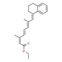 ChemSpider 2D Image | Ethyl (2Z,4E,6E,8E)-8-(3,4-dihydro-1(2H)-naphthalenylidene)-3,7-dimethyl-2,4,6-octatrienoate | C22H26O2