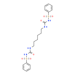 ChemSpider 2D Image | N,N'-(1,6-Hexanediyldicarbamoyl)dibenzenesulfonamide | C20H26N4O6S2