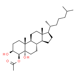 ChemSpider 2D Image | (3beta,4beta,5alpha)-3,5-Dihydroxycholestan-4-yl acetate | C29H50O4