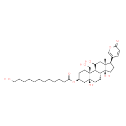 ChemSpider 2D Image | (3beta,5beta,11alpha)-5,11,14,19-Tetrahydroxy-3-[(12-hydroxydodecanoyl)oxy]bufa-20,22-dienolide | C36H56O9