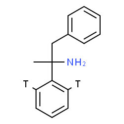 ChemSpider 2D Image | 1-Phenyl-2-[(2,6-~3~H_2_)phenyl]-2-propanamine | C15H15T2N