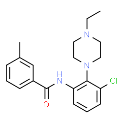 ChemSpider 2D Image | N-[3-Chloro-2-(4-ethyl-1-piperazinyl)phenyl]-3-methylbenzamide | C20H24ClN3O
