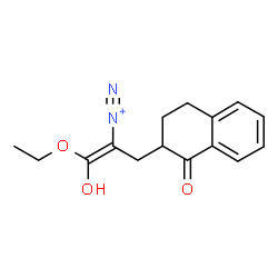 ChemSpider 2D Image | (1Z)-1-Ethoxy-1-hydroxy-3-(1-oxo-1,2,3,4-tetrahydro-2-naphthalenyl)-1-propene-2-diazonium | C15H17N2O3