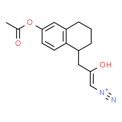 ChemSpider 2D Image | (1Z)-3-(6-Acetoxy-1,2,3,4-tetrahydro-1-naphthalenyl)-2-hydroxy-1-propene-1-diazonium | C15H17N2O3