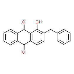 ChemSpider 2D Image | 2-Benzyl-1-hydroxy-9,10-anthraquinone | C21H14O3