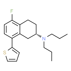 ChemSpider 2D Image | (2S)-5-Fluoro-N,N-dipropyl-8-(2-thienyl)-1,2,3,4-tetrahydro-2-naphthalenamine | C20H26FNS