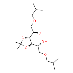 ChemSpider 2D Image | 1,6-Di-O-isobutyl-3,4-O-isopropylidene-D-mannitol | C17H34O6
