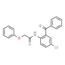 ChemSpider 2D Image | N-(2-Benzoyl-4-chlorophenyl)-2-phenoxyacetamide | C21H16ClNO3