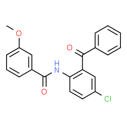 ChemSpider 2D Image | N-(2-Benzoyl-4-chlorophenyl)-3-methoxybenzamide | C21H16ClNO3
