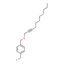 ChemSpider 2D Image | 1-(Iodomethyl)-4-[(2-undecyn-1-yloxy)methyl]benzene | C19H27IO