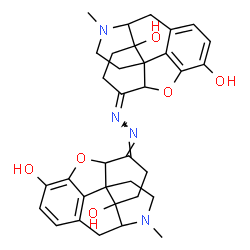ChemSpider 2D Image | (6Z,6'Z)-6,6'-[(1Z,2Z)-1,2-Hydrazinediylidene]bis(17-methyl-4,5-epoxymorphinan-3,14-diol) | C34H38N4O6