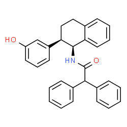ChemSpider 2D Image | N-[(1S,2R)-2-(3-Hydroxyphenyl)-1,2,3,4-tetrahydro-1-naphthalenyl]-2,2-diphenylacetamide | C30H27NO2