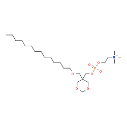 ChemSpider 2D Image | {5-[(Tetradecyloxy)methyl]-1,3-dioxan-5-yl}methyl 2-(trimethylammonio)ethyl phosphate | C25H52NO7P
