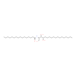 ChemSpider 2D Image | N-[(2S,3S,4S)-1,3,4-Trihydroxy-2-octadecanyl]hexadecanamide | C34H69NO4