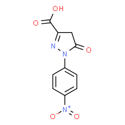 ChemSpider 2D Image | 1-(4-Nitrophenyl)-5-oxo-4,5-dihydro-1H-pyrazole-3-carboxylic acid | C10H7N3O5