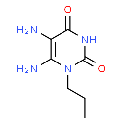 ChemSpider 2D Image | 5,6-Diamino-1-propyl-2,4(1H,3H)-pyrimidinedione | C7H12N4O2
