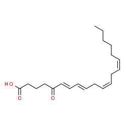 ChemSpider 2D Image | (6E,8E,11Z,14Z)-5-Oxo-6,8,11,14-icosatetraenoic acid | C20H30O3