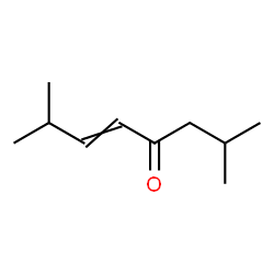 ChemSpider 2D Image | 2,7-Dimethyl-5-octen-4-one | C10H18O
