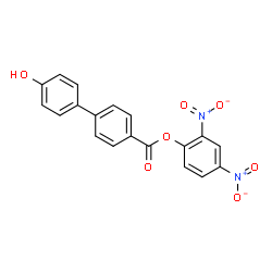 ChemSpider 2D Image | 2,4-Dinitrophenyl 4'-hydroxy-4-biphenylcarboxylate | C19H12N2O7