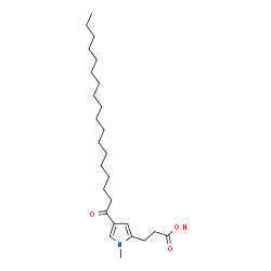 ChemSpider 2D Image | 3-(1-Methyl-4-stearoyl-1H-pyrrol-2-yl)propanoic acid | C26H45NO3