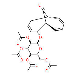 ChemSpider 2D Image | (1S,2R,6S)-11-Oxobicyclo[4.4.1]undeca-3,7,9-trien-2-yl 2,3,4,6-tetra-O-acetyl-alpha-D-glucopyranoside | C25H30O11