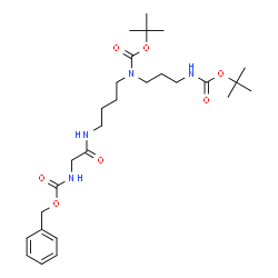 ChemSpider 2D Image | Benzyl (2,2-dimethyl-9-{[(2-methyl-2-propanyl)oxy]carbonyl}-4,15-dioxo-3-oxa-5,9,14-triazahexadecan-16-yl)carbamate | C27H44N4O7