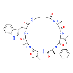 ChemSpider 2D Image | unguisin A | C40H54N8O7