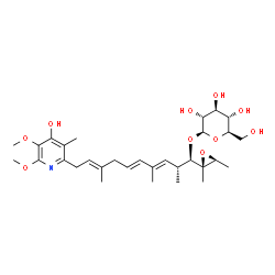 ChemSpider 2D Image | (11R,12S)piericidin C1 10-O-β-D-glucoside | C31H47NO10