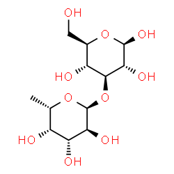 ChemSpider 2D Image | 3-O-(6-Deoxy-alpha-L-galactopyranosyl)-beta-D-glucopyranose | C12H22O10