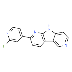 ChemSpider 2D Image | 2-(2-Fluoro-4-pyridinyl)-9H-pyrido[3',4':4,5]pyrrolo[2,3-b]pyridine | C15H9FN4