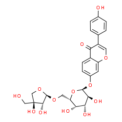 ChemSpider 2D Image | 3-(4-Hydroxyphenyl)-4-oxo-4H-chromen-7-yl 6-O-[(2R,3R,4S)-3,4-dihydroxy-4-(hydroxymethyl)tetrahydro-2-furanyl]-alpha-L-galactopyranoside | C26H28O13
