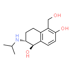 ChemSpider 2D Image | (1R,2R)-5-(Hydroxymethyl)-2-(isopropylamino)-1,2,3,4-tetrahydro-1,6-naphthalenediol | C14H21NO3