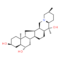 ChemSpider 2D Image | (3beta,5alpha,6alpha,9beta,10alpha,13alpha)-Cevane-3,6,20-triol | C27H45NO3