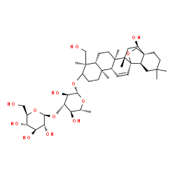 ChemSpider 2D Image | (13alpha,16alpha,17alpha)-16,23-Dihydroxy-13,28-epoxyolean-11-en-3-yl 6-deoxy-3-O-beta-D-glucopyranosyl-beta-D-glucopyranoside | C42H68O13
