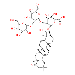 ChemSpider 2D Image | (3beta,14beta,17alpha)-24-Hydroxy-22-oxoolean-12-en-3-yl beta-L-talopyranosyl-(1->2)-beta-L-talopyranosyl-(1->2)-beta-L-altropyranosiduronic acid | C48H76O19