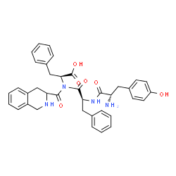 ChemSpider 2D Image | L-Tyrosyl-L-phenylalanyl-N-(1,2,3,4-tetrahydro-3-isoquinolinylcarbonyl)-L-phenylalanine | C37H38N4O6