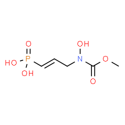 ChemSpider 2D Image | {(1E)-3-[Hydroxy(methoxycarbonyl)amino]-1-propen-1-yl}phosphonic acid | C5H10NO6P
