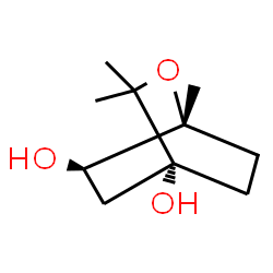 ChemSpider 2D Image | (1R,4R,6R)-1,3,3-Trimethyl-2-oxabicyclo[2.2.2]octane-4,6-diol | C10H18O3