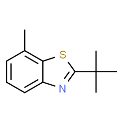 ChemSpider 2D Image | 7-Methyl-2-(2-methyl-2-propanyl)-1,3-benzothiazole | C12H15NS