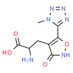 ChemSpider 2D Image | 3-[5-(1-Methyl-1H-tetrazol-5-yl)-3-oxo-2,3-dihydro-1,2-oxazol-4-yl]alanine | C8H10N6O4
