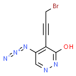 ChemSpider 2D Image | 5-Azido-4-(3-bromo-1-propyn-1-yl)-3-pyridazinol | C7H4BrN5O